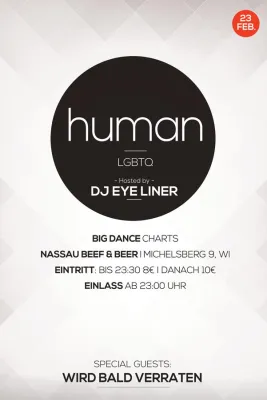 Bild: Human - LGBTQ // Neue Partyreihe für gays and friends in Wiesbaden