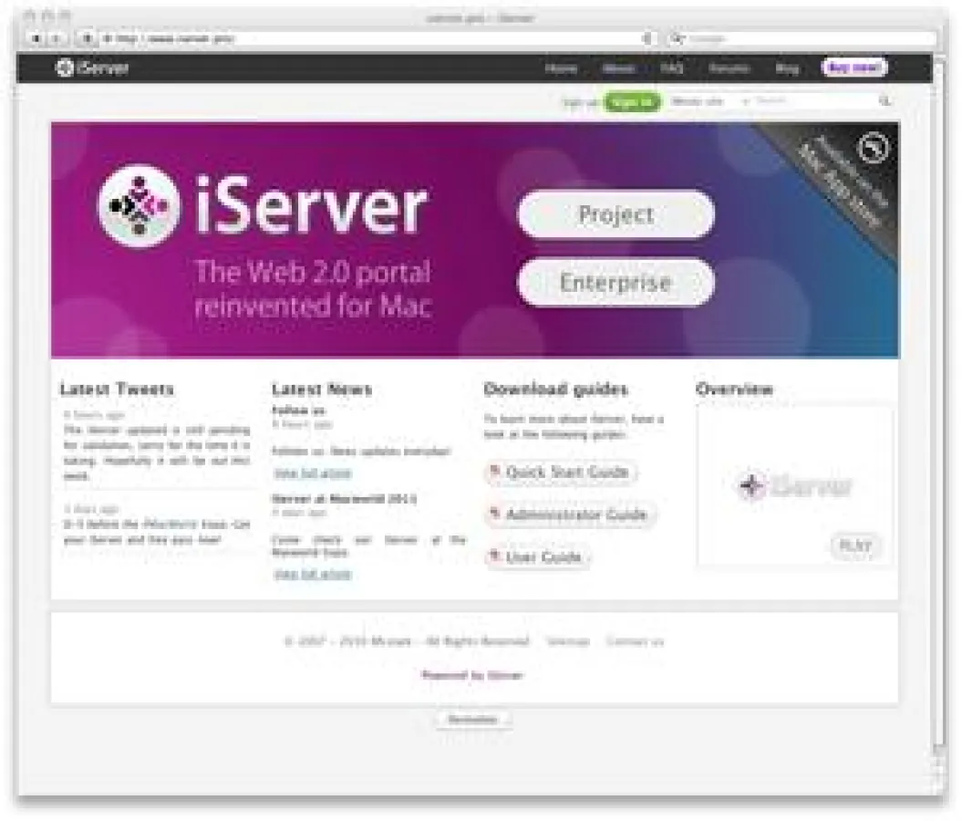 Das Collaborative-Portal für Mac-Betriebssysteme zeichnet sich durch Workgroups, Blogs, Foren, Wikis und Kalenderfunktionen aus.