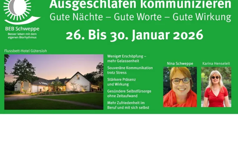 Wie Schlaf die Kommunikation stärkt - einzigartiges Seminar feiert Premiere Bild: Wie Schlaf die Kommunikation stärkt - einzigartiges Seminar feiert Premiere