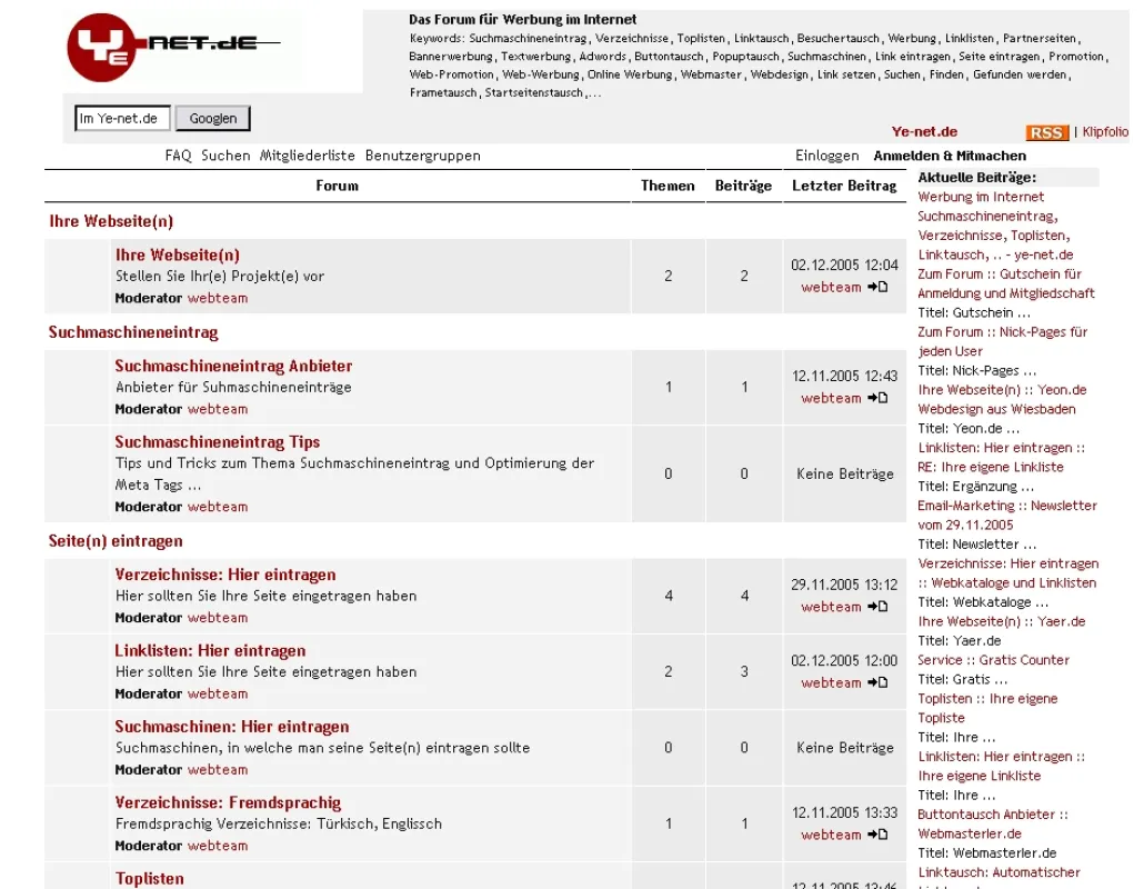 Das Forum zum Thema 