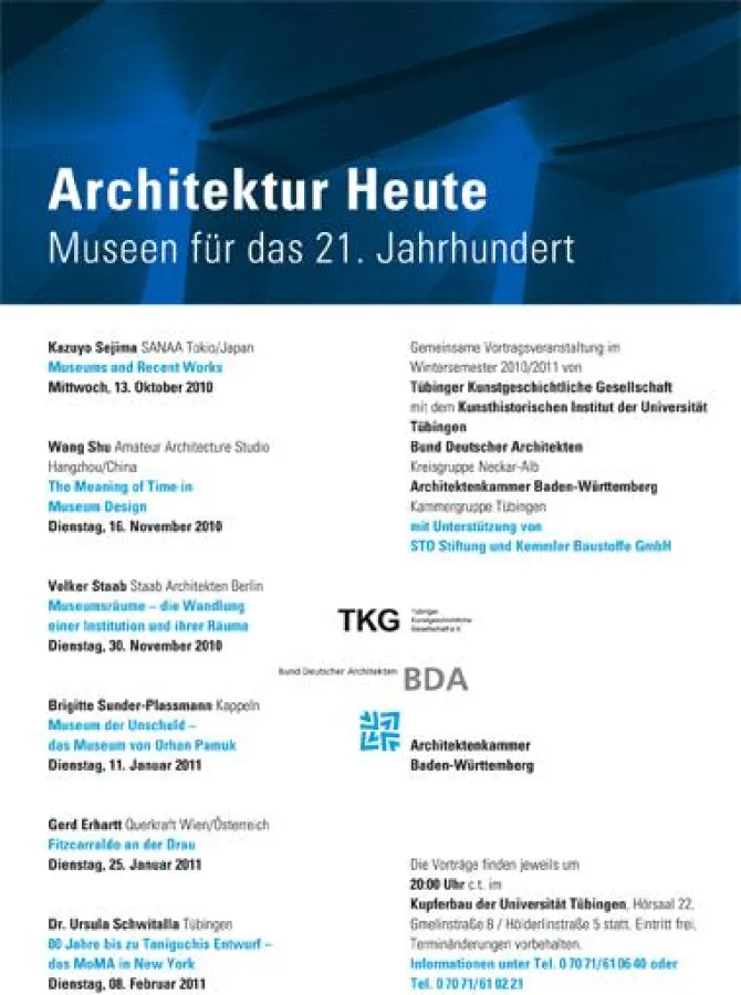 Das Programm der diesjährigen Reihe. Foto: Sto-Stiftung