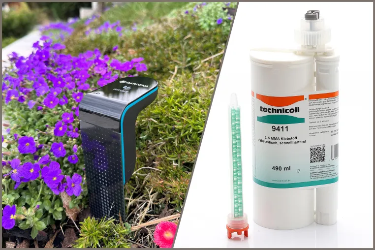 Gardena setzt auf das Klebstoff-Know-how von Ruderer - Sensortechnik smart verklebt Bild: Gardena setzt auf das Klebstoff-Know-how von Ruderer - Sensortechnik smart verklebt