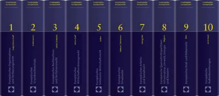 Bild: Enzyklopädie Europarecht bis Anfang 2015 abgeschlossen