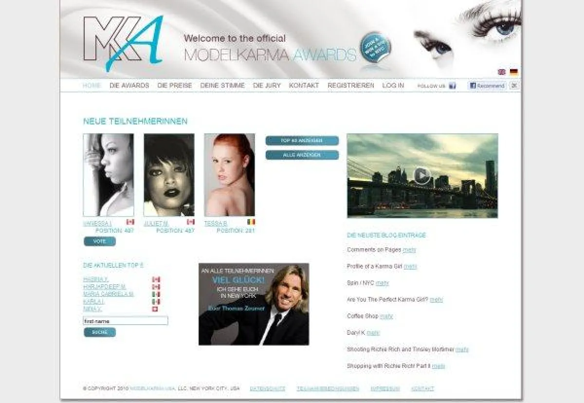 Startseite ModelKarma Awards