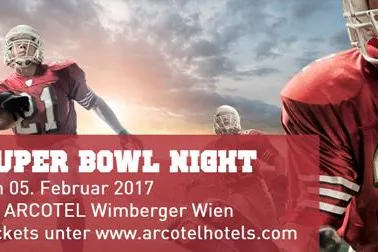 Ticketverkauf für die Super Bowl Night 2017 im ARCOTEL Wimberger startet Bild: Ticketverkauf für die Super Bowl Night 2017 im ARCOTEL Wimberger startet