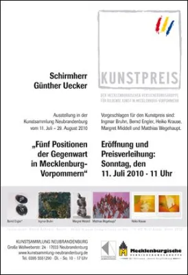 Bild: Mecklenburgische Versicherungsgruppe - Kunstpreis-verleihung 11. Juli 2010 - Schirmherr Günther Uecker