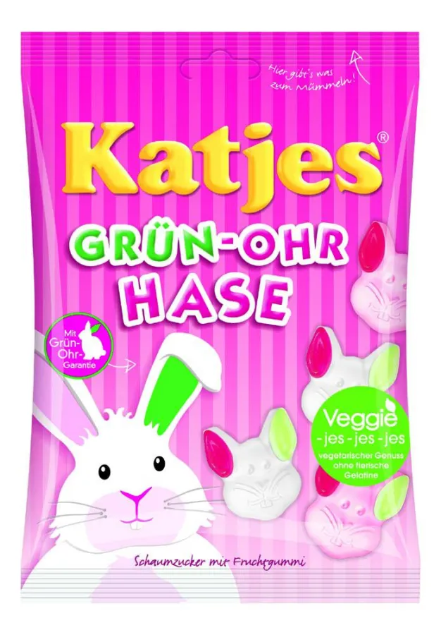 Verbraucher naschen lieber vegetarisch: Grün-Ohr Hase von Katjes