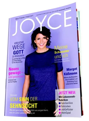 Bild: Die neue JOYCE kommt - Christliche Frauenzeitschrift startet im Oktober neu