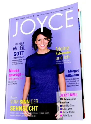 Die neue JOYCE kommt - Christliche Frauenzeitschrift startet im Oktober neu Bild: Die neue JOYCE kommt - Christliche Frauenzeitschrift startet im Oktober neu