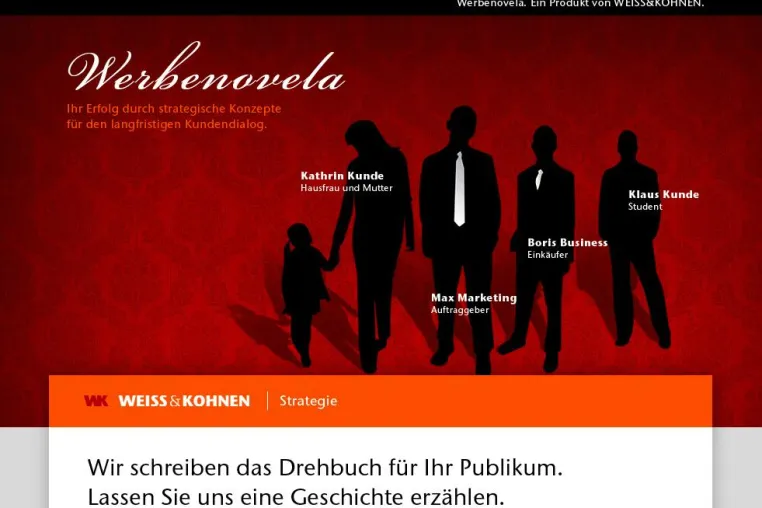 WEISS&KOHNEN entwickelt WERBENOVELA Bild: WEISS&KOHNEN entwickelt WERBENOVELA