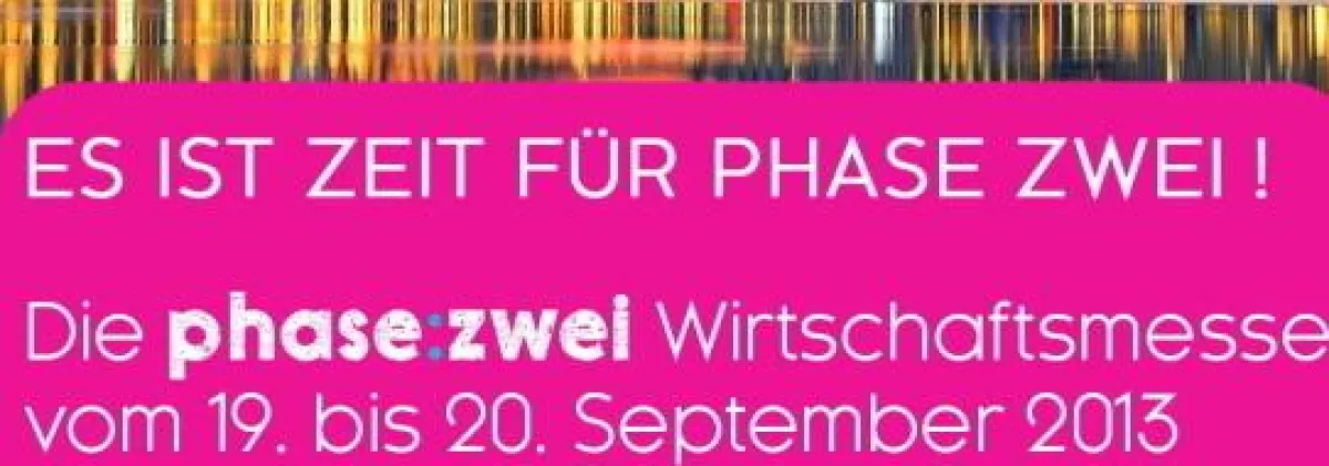 Ausschnitt Flyer phase:zwei Wirtschaftsmesse