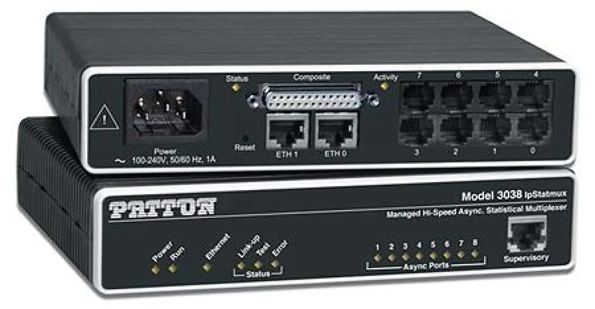 Patton 3038 Serial auf IP achtfach-Multiplexer