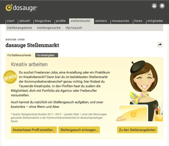FOCUS zeichnet dasauge erneut als „Top-Karriereportal“ aus Bild: FOCUS zeichnet dasauge erneut als „Top-Karriereportal“ aus