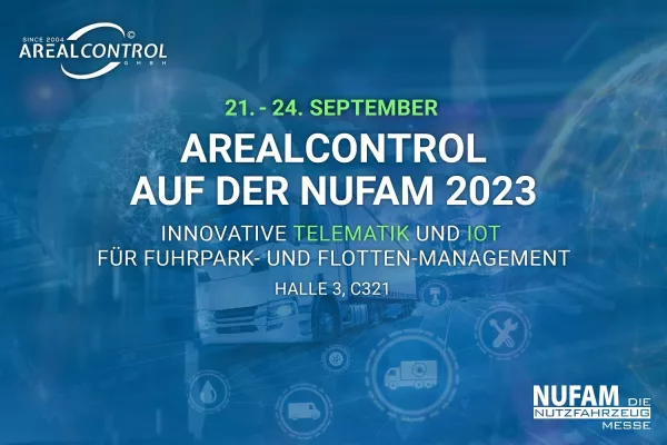 Bild: AREALCONTROL präsentiert die Zukunft des Fuhrpark- und Flotten-Managements auf der NUFAM 2023