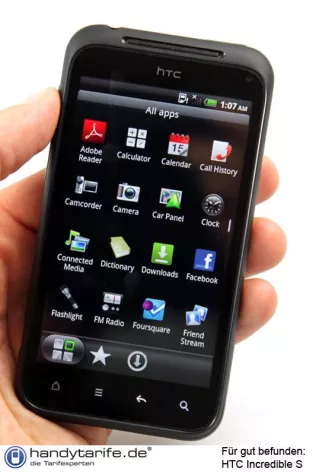 Bild: HTC Incredible S im Test: Volle Kraft voraus
