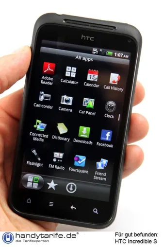 HTC Incredible S im Test: Volle Kraft voraus Bild: HTC Incredible S im Test: Volle Kraft voraus