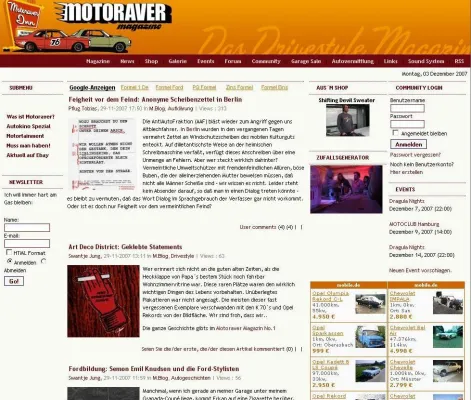 Mehrwert für das Drivestyle-Magazin - Onlineportal Motoraver.de mit neuen Funktionen Bild: Mehrwert für das Drivestyle-Magazin - Onlineportal Motoraver.de mit neuen Funktionen