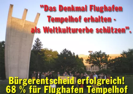 Bild: Aktionsbündnis be-4-tempelhof.de - Entwidmungsbeschluss unverzüglich widerrufen