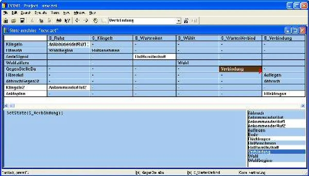 Die Zustandsmaschinen in SAPHIR Event korrelieren Aktivitäten des Bedieners oder eintreffende Ereignisse mit den Zuständen des Automaten.