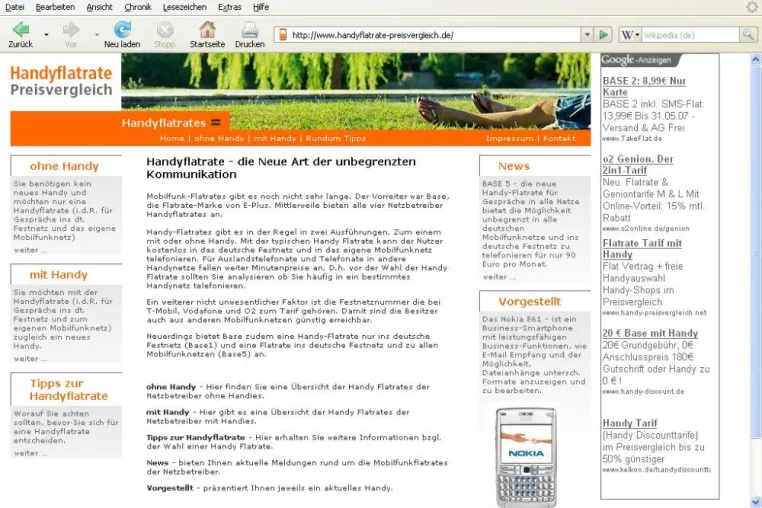 Handyflatrates – Mobil telefonieren zum Festpreis Bild: Handyflatrates – Mobil telefonieren zum Festpreis