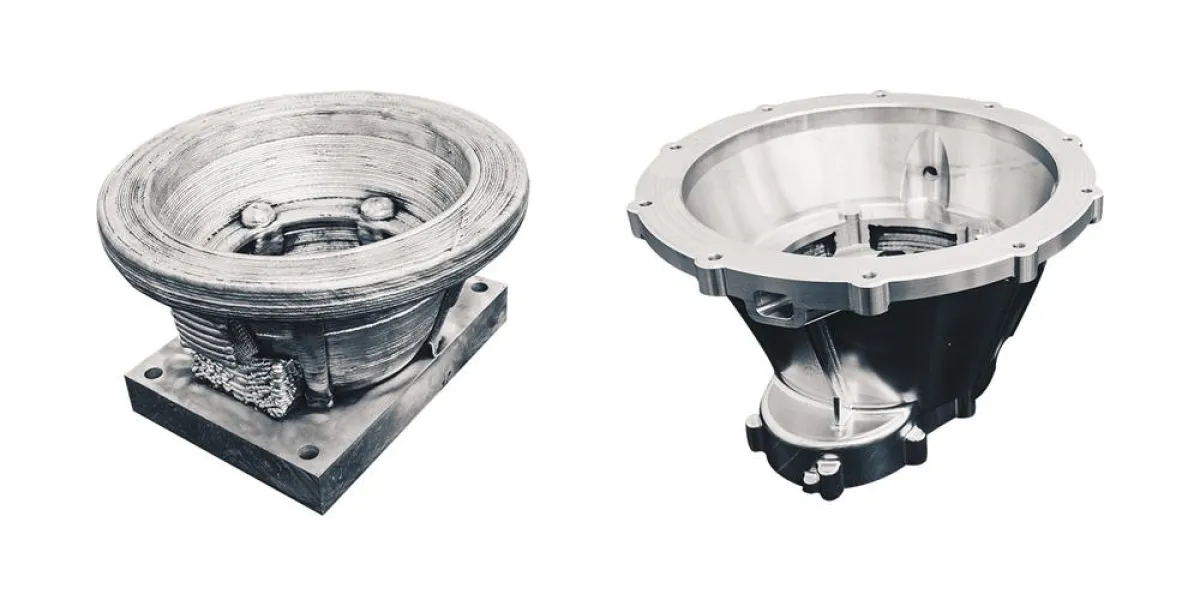 Vergleich eines von FIT im 3DMP-Verfahren gefertigten Bauteils vor und nach dem Nachbearbeiten