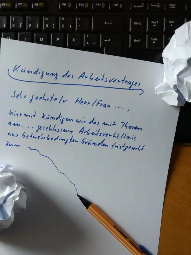 Bild: Kündigen ist nichts für Feiglinge