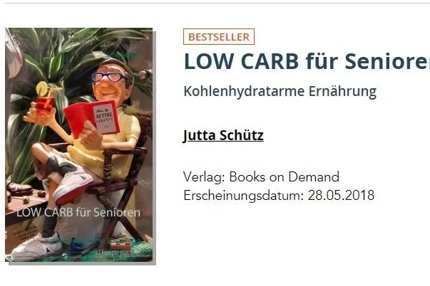 Bild: Buchtipp: LOW CARB für Senioren (Bestseller)