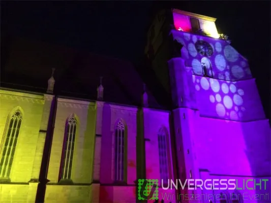 Bild: Lichtillumination beim 6. Herrenberger Altstadtlauf 2015
