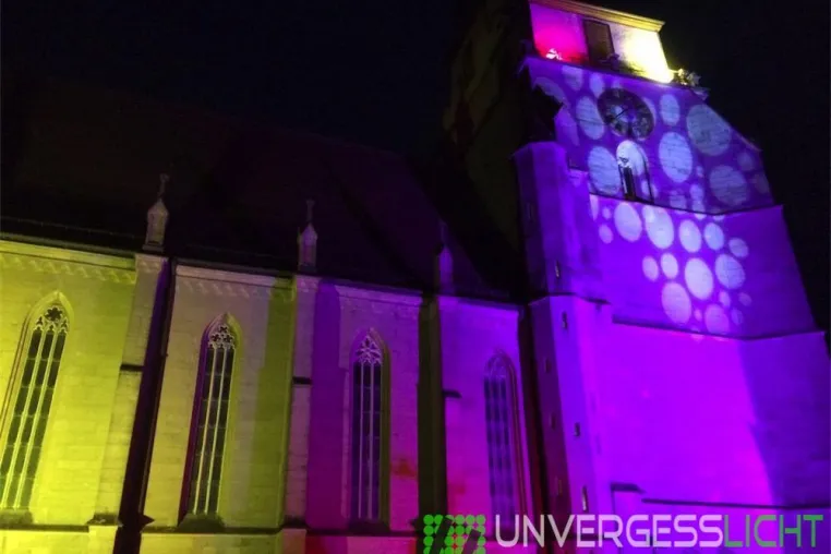 Bild: Lichtillumination beim 6. Herrenberger Altstadtlauf 2015