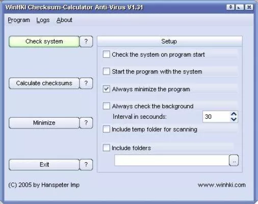 WinHKI Checksum-Calculator Anti-Virus: Sicherheit ist kein Zufall Bild: WinHKI Checksum-Calculator Anti-Virus: Sicherheit ist kein Zufall