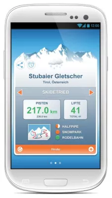 Bild: "App" gefahren mit der Schneehoehen-App