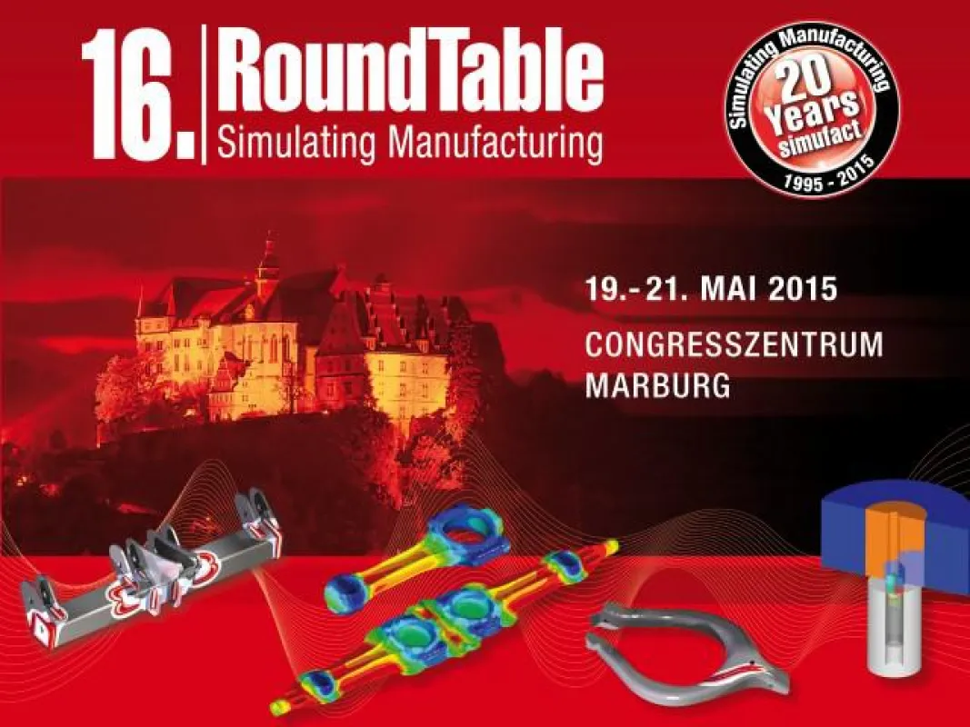 Simufact Engineering lädt zum 16. RoundTable in das Kongresszentrum nach Marburg ein.