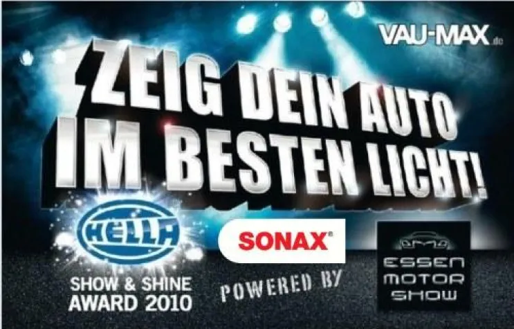 SONAX steigt in den HELLA Show & Shine Award ein Bild: SONAX steigt in den HELLA Show & Shine Award ein