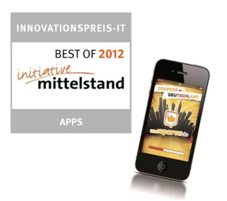 Bild: Tolle Auszeichnung! undSPAREN-App kommt unter die Besten beim „Innovationspreis-IT“ der Initiative Mittelstand