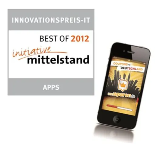 Bild: Tolle Auszeichnung! undSPAREN-App kommt unter die Besten beim „Innovationspreis-IT“ der Initiative Mittelstand