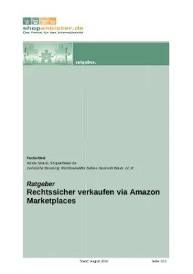 Bild: Gratis-Ratgeber hilft Händlern beim Umgehen der Rechtsfallen beim Verkauf über Amazon Marketplace