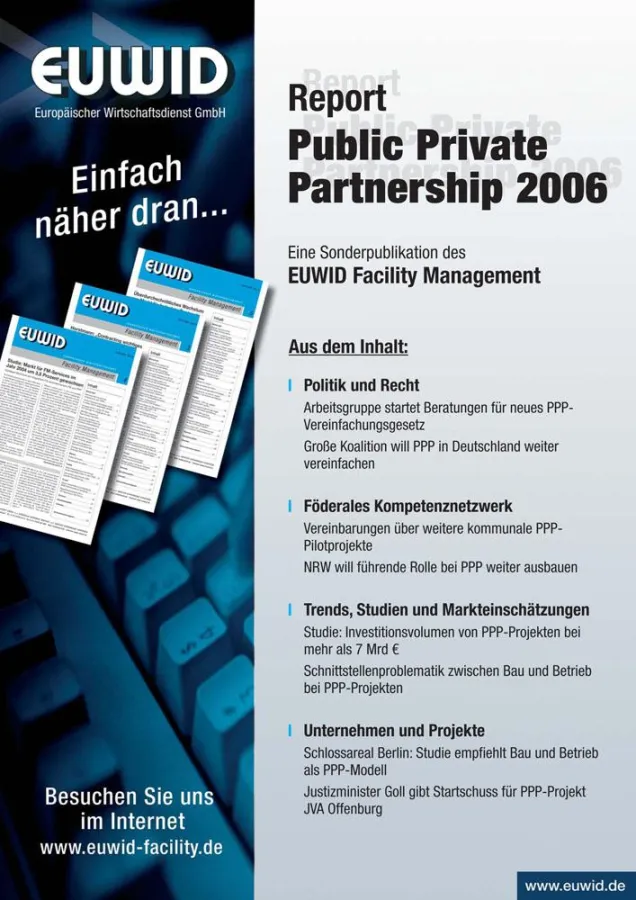 PPP im Zeitraum Juni 2005 bis Juli 2006: Der neue EUWID-Report PPP 2006