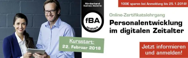Bild: Online Zertifikats-Lehrgang - Personalentwicklung für die Arbeitswelt 4.0