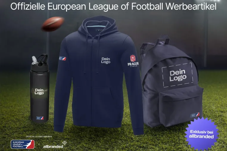 Touchdown für Marken: European League of Football Werbeartikel exklusiv bei allbranded Bild: Touchdown für Marken: European League of Football Werbeartikel exklusiv bei allbranded