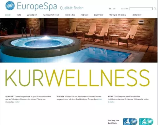 Bild: EuropeSpa.eu – das Qualitätsportal für Kur und Wellness ist online