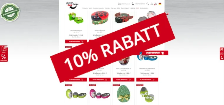 Bunte Frühlings- & Osterdosen von ADV PAX Lutec - 10% Rabatt bis 07.04.24 Bild: Bunte Frühlings- & Osterdosen von ADV PAX Lutec - 10% Rabatt bis 07.04.24