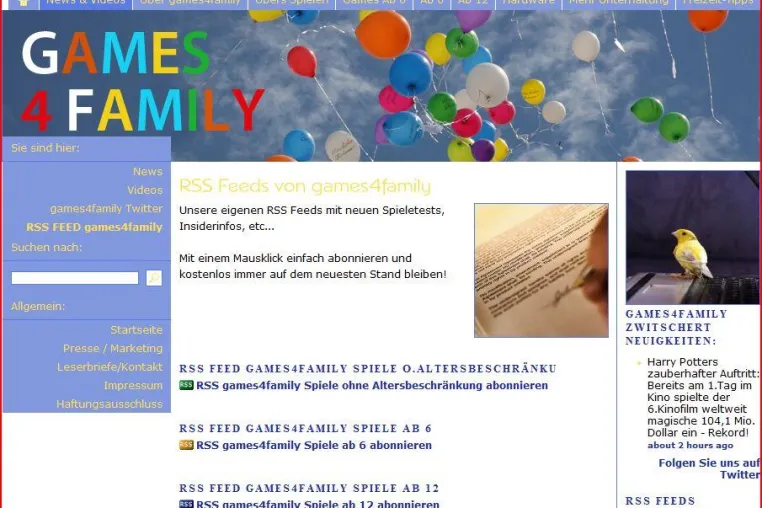 Sie wollen immer wissen was gespielt wird? Immer auf dem Laufenden bleiben dank games4family.de RSS Feeds Bild: Sie wollen immer wissen was gespielt wird? Immer auf dem Laufenden bleiben dank games4family.de RSS Feeds
