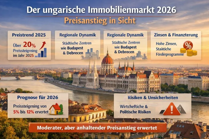 Bild: Der ungarische Immobilienmarkt 2026 — ein sachlicher Blick auf bevorstehende Preissteigerungen