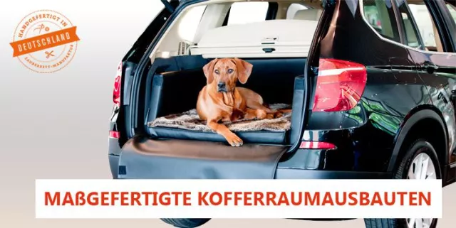 Bild: Zauberbett Manufaktur – Passgenaue Kofferraumausbauten für jedes Fahrzeug für den sicheren Hundetransport