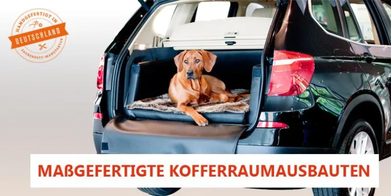 Bild: Zauberbett Manufaktur – Passgenaue Kofferraumausbauten für jedes Fahrzeug für den sicheren Hundetransport