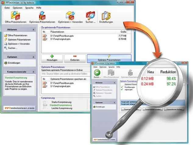 Bild: PPTminimizer 3.0 – PowerPoint komprimieren und optimieren