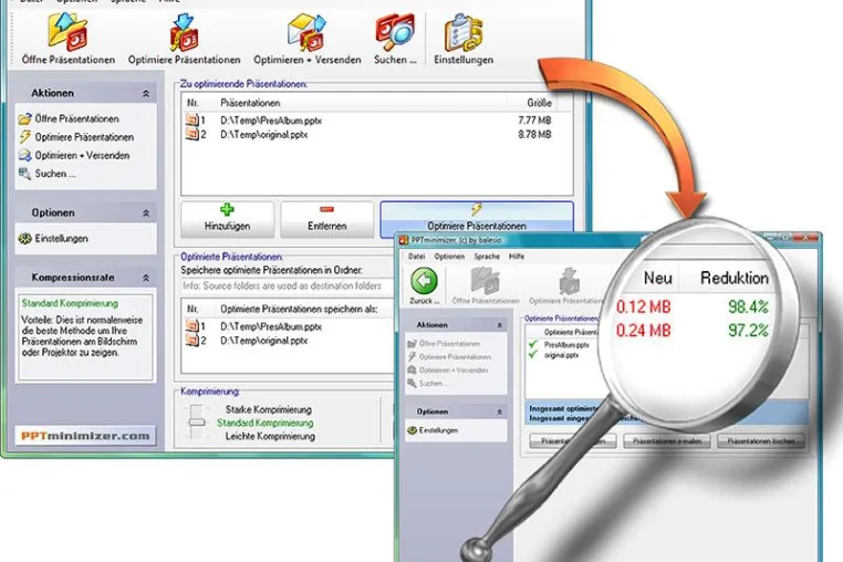Bild: PPTminimizer 3.0 – PowerPoint komprimieren und optimieren