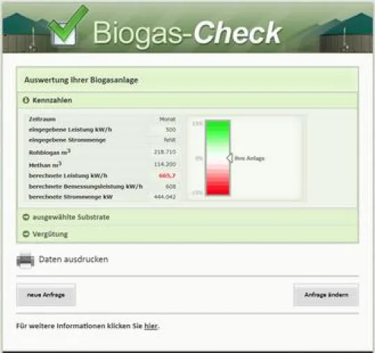 Biogas Check online Bild: Biogas Check online