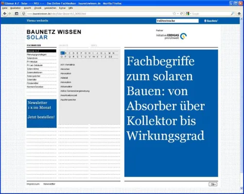 Bild: Mit der Sonne planen / Neues Online-Fachlexikon Solar von Baunetz Wissen