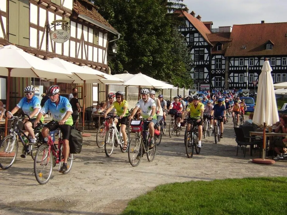 HR4 Radtour durch Wanfried; Copyright: Werratal Tourismus Marketing GmbH
